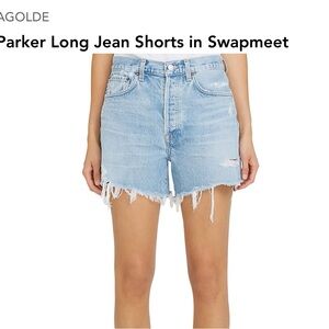 AGOLDE Parker Long Jean Shorts in Swapmeet